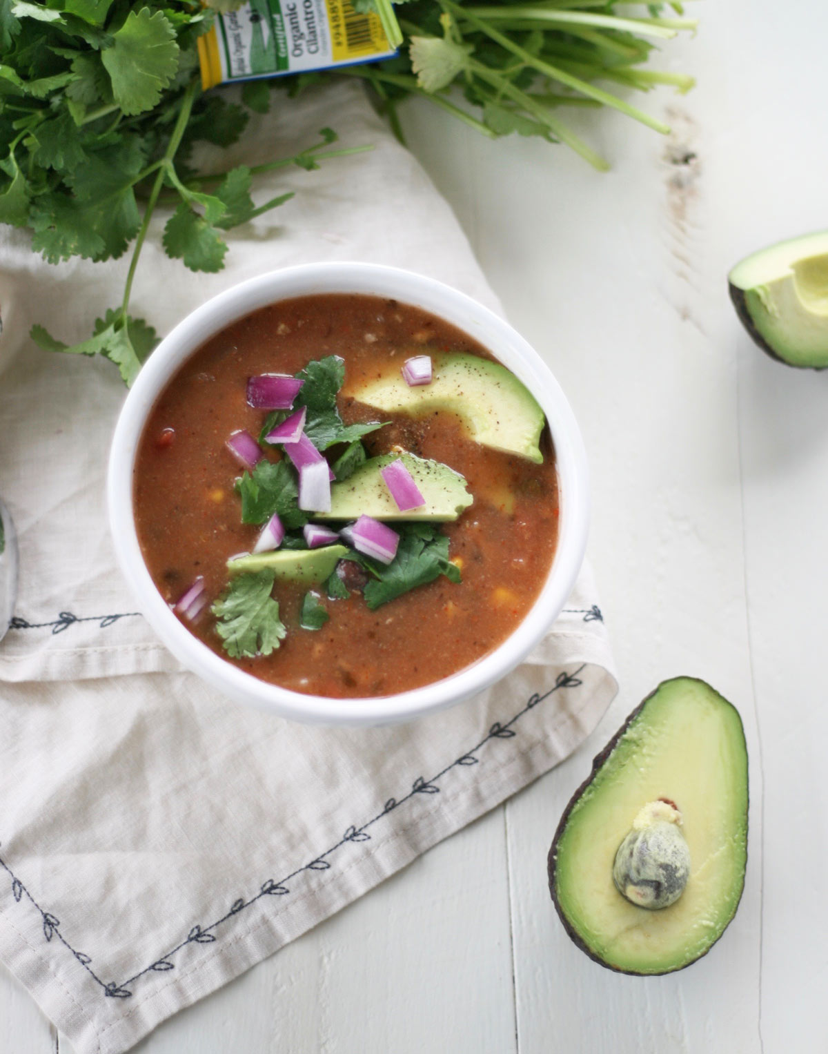 bowl of tortilla soup