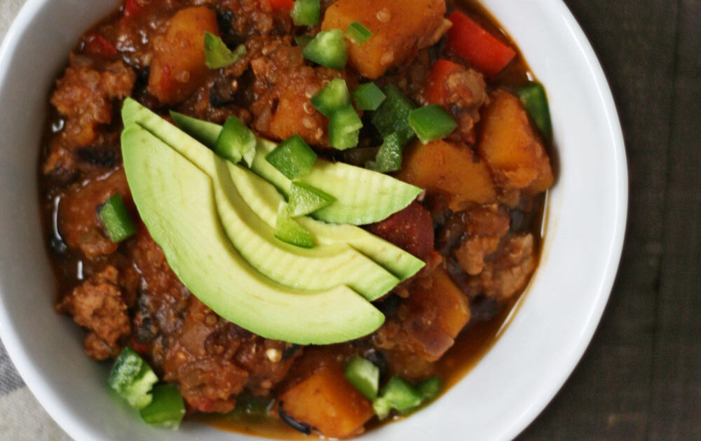 Butternut Squash and Turkey Chili Recipe (Autumn in a Bowl!)