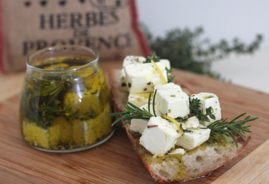 Feta Marinated in Olive Oil