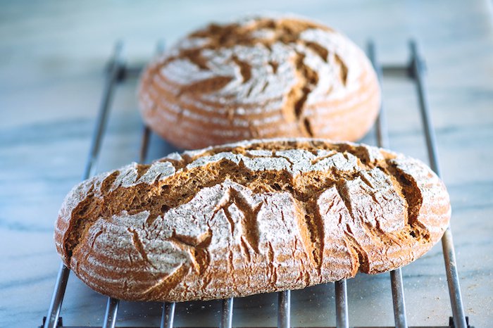 Rye and Whole-Wheat Flour Sourdough Vegan Bread Recipe