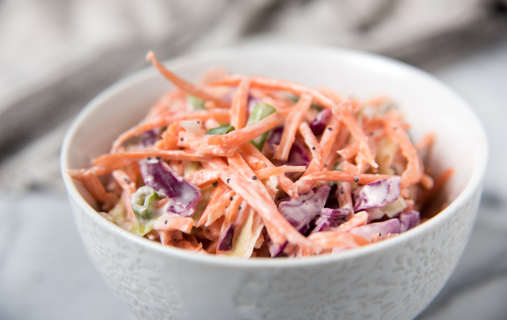 Image of a Vegan Coleslaw Recipe, a crunchy tasty way to make cabbage