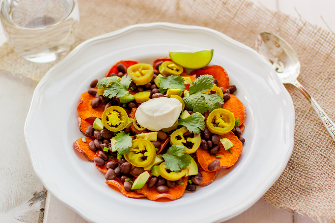 Healthy Vegan Sweet Potato Nachos Recipe