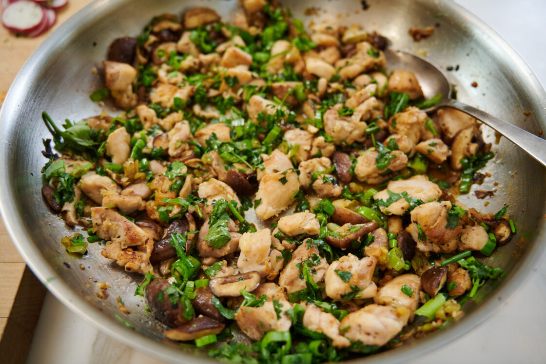 Easy Chicken Bowl Recipe for Weeknight Dinner with Shiitakes and Crispy ...