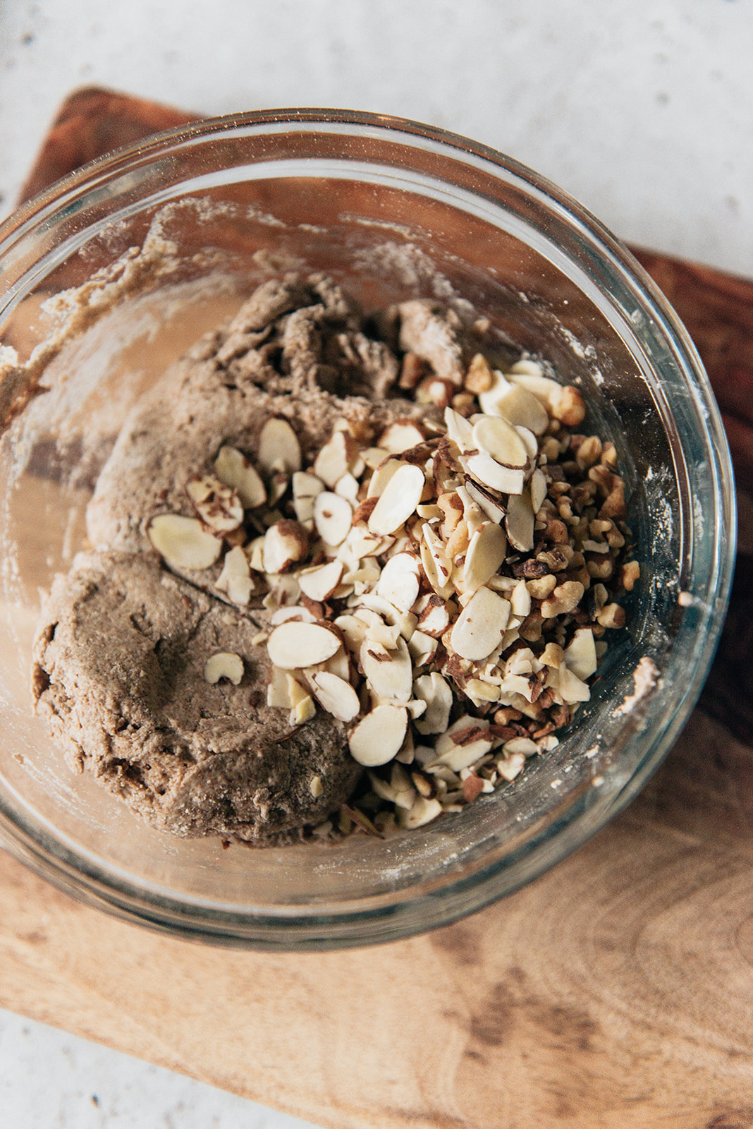 images of the process of making this spelt no-knead bread recipe